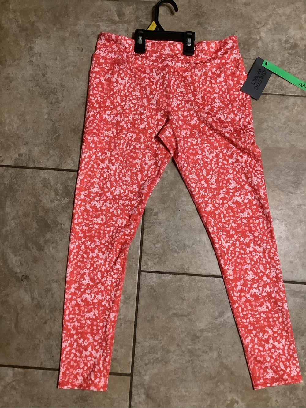 Athletic Works Coral Pink Printed Girls' Leggings